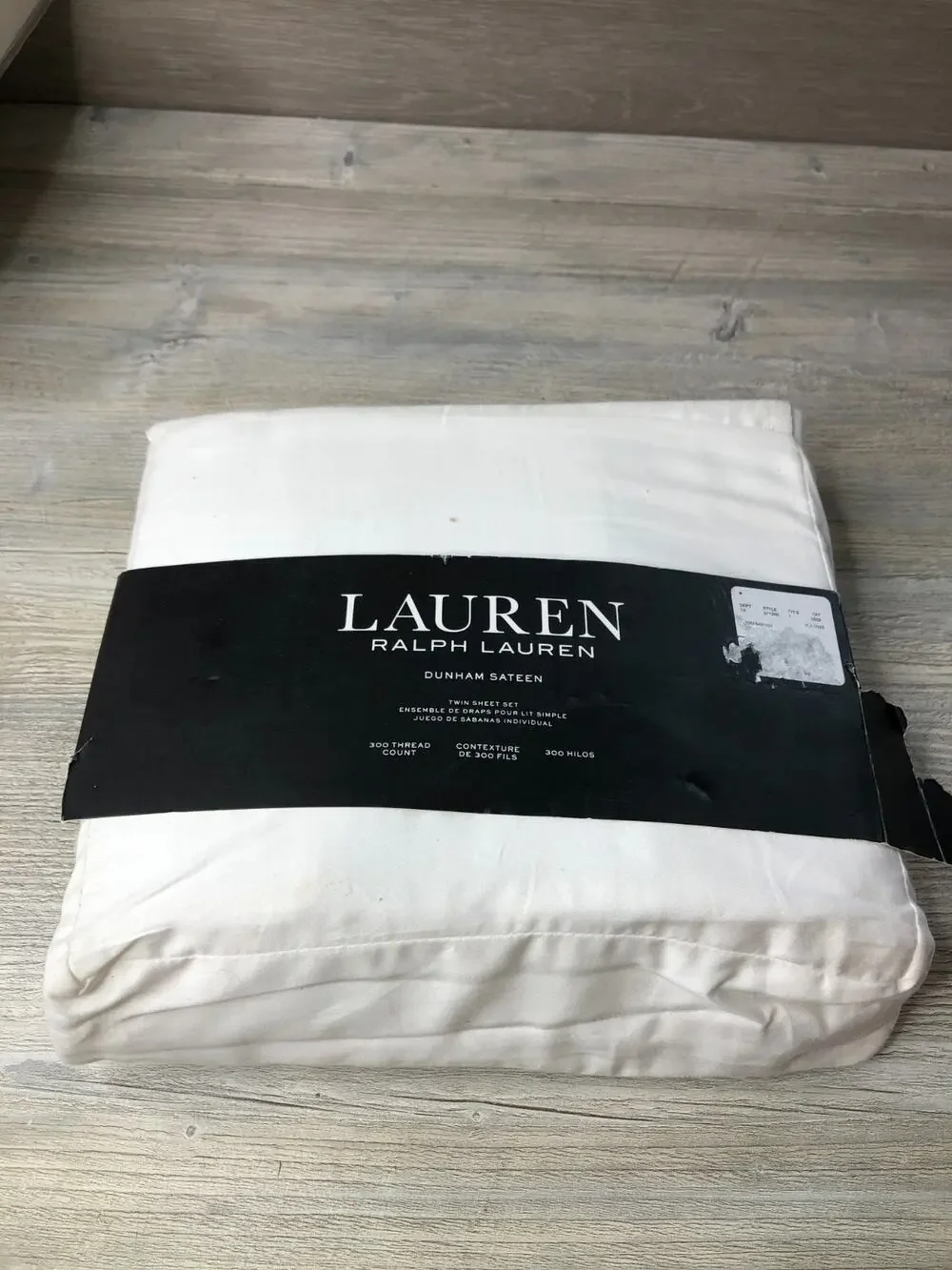 NEW Ralph Lauren Dunham Sateen 100% Cotton 300 TC Twin Size Sheet Set White